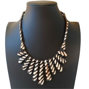 Bone & Ivory Tribal Looking Necklace from Uganda w/Unique & Beautiful Markings.